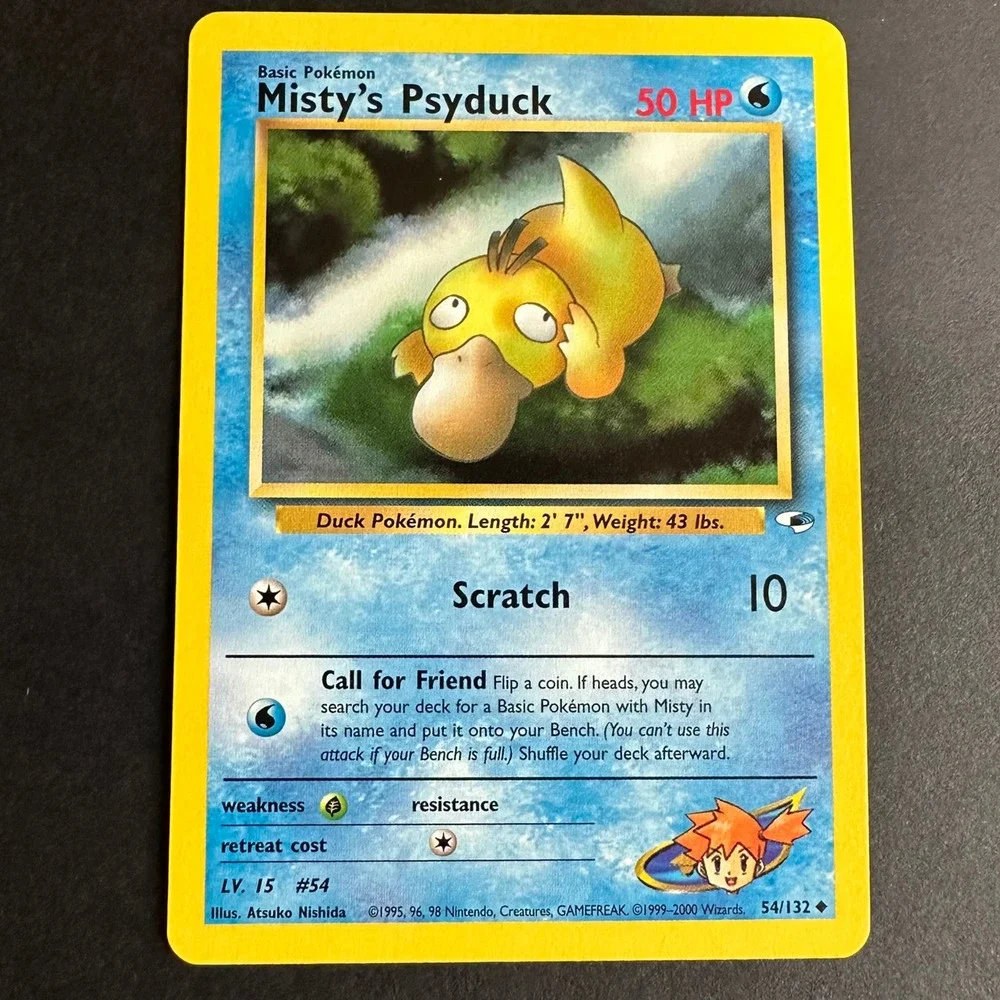Pokemon TCG Misty's Psyduck Gym Heroes 054/132 Uncommon Normal NM/LP